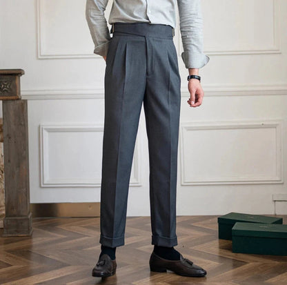 Parisian waist straight trousers