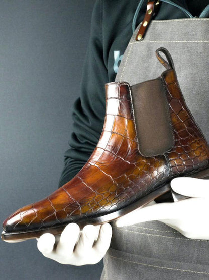 Crocodile Chelsea Boots