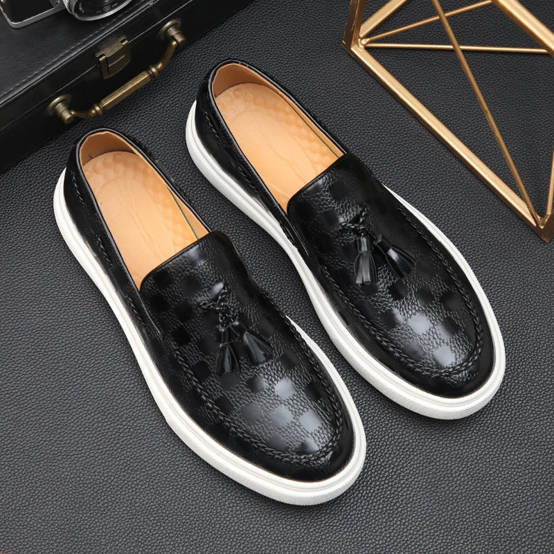 Plaid Pattern Loafers