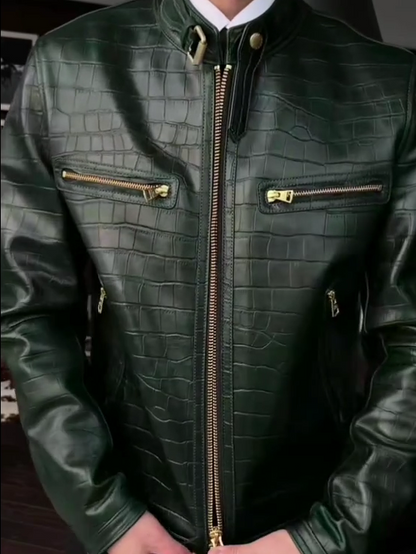 Vintage Leather Jacket Outfit for Men