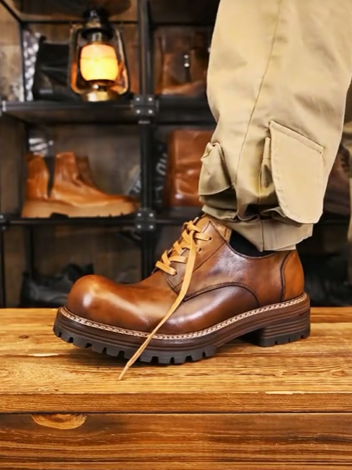 Retro Casual Derby Shoes