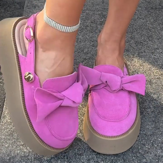 Purple Suede Platform Sandals