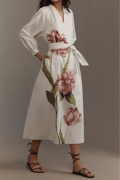 Floral V-Neck Dress