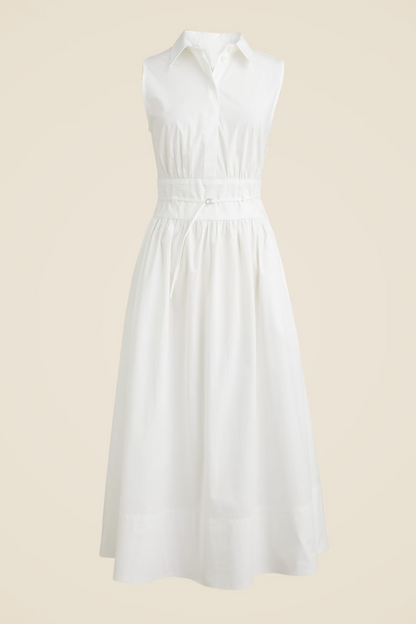 Slim Fit Sleeveless Shirt Dress