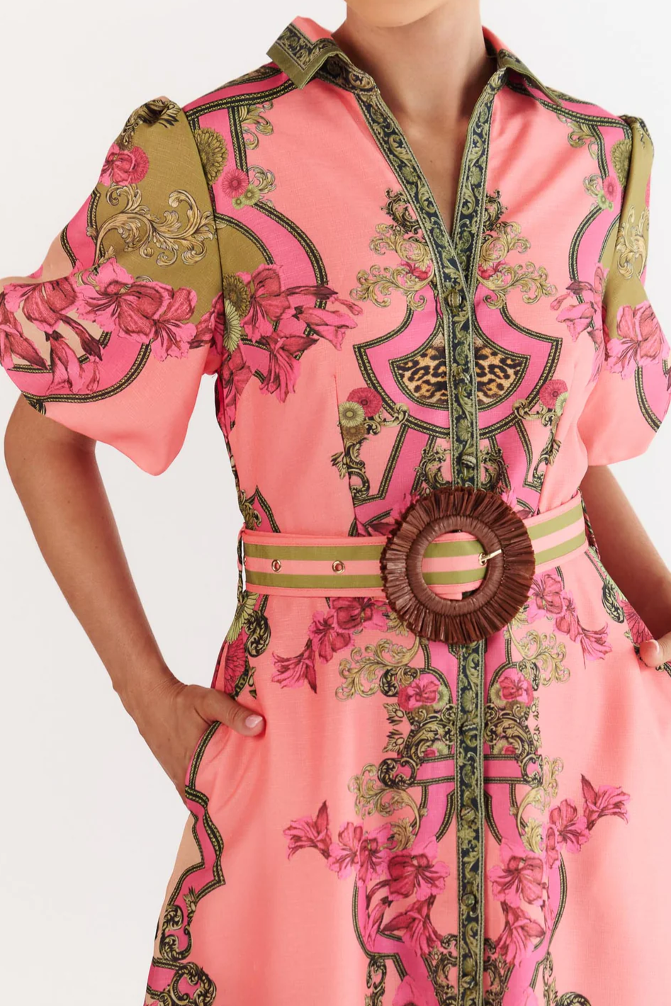 Elegant Shirt Collar Maxi Dress