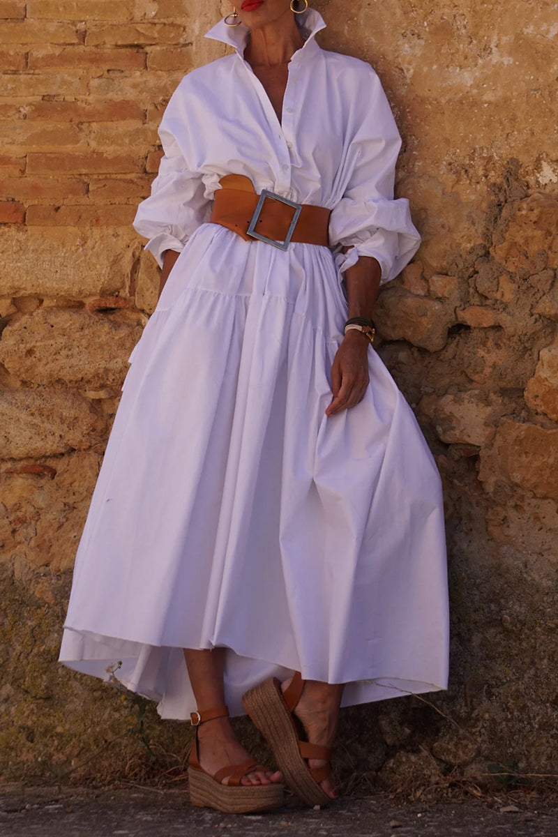Lel Long Sleeve Casual Long Dress