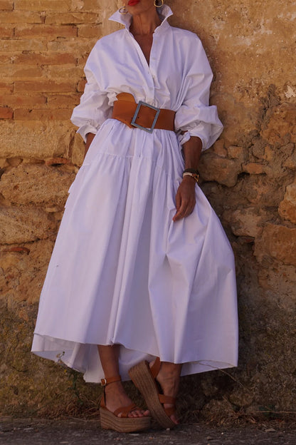 Lel Long Sleeve Casual Long Dress