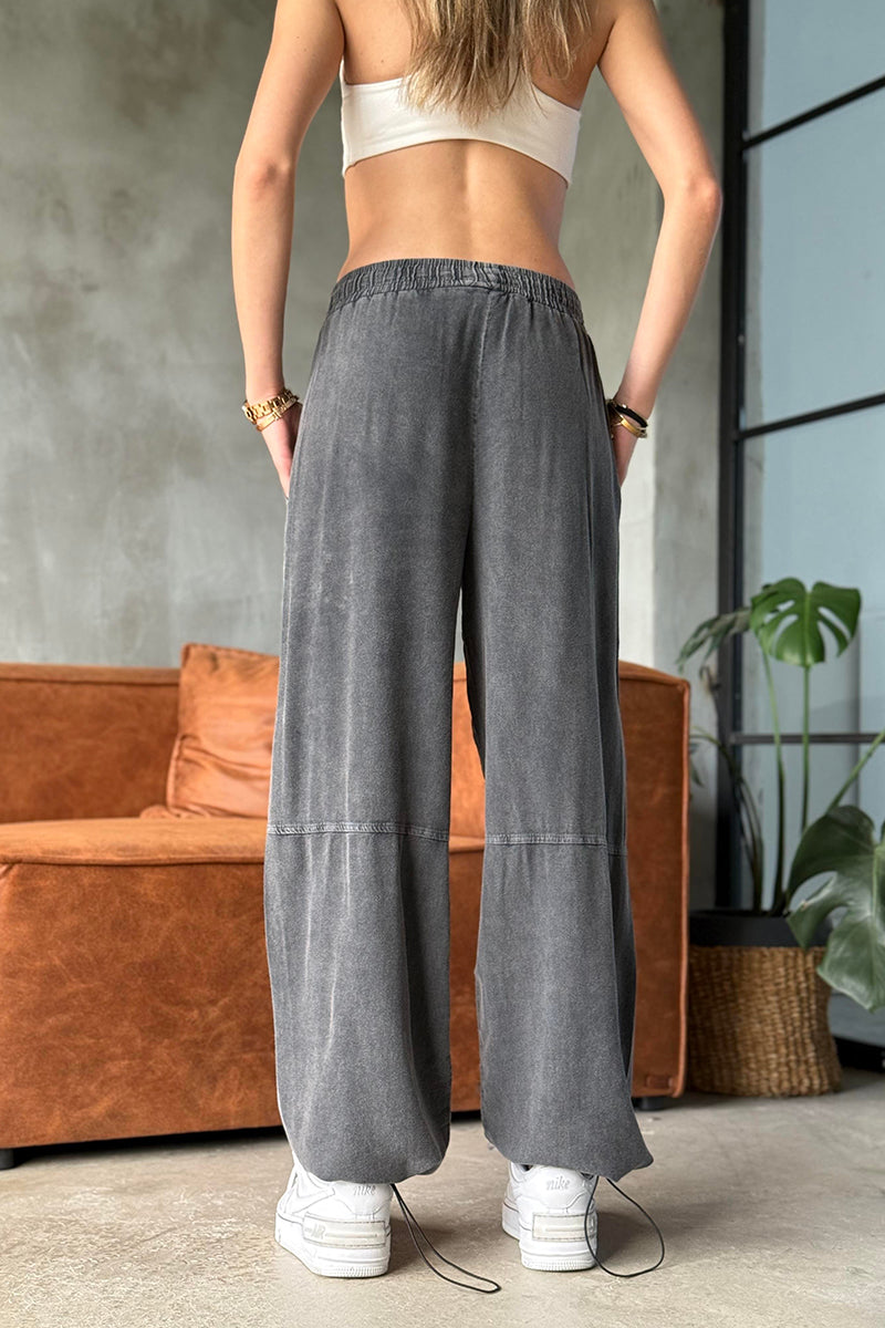 Loose Wide Leg Drawstring Pure Cotton Casual Sports Pants