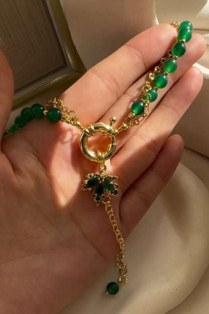 Green Beaded Necklace