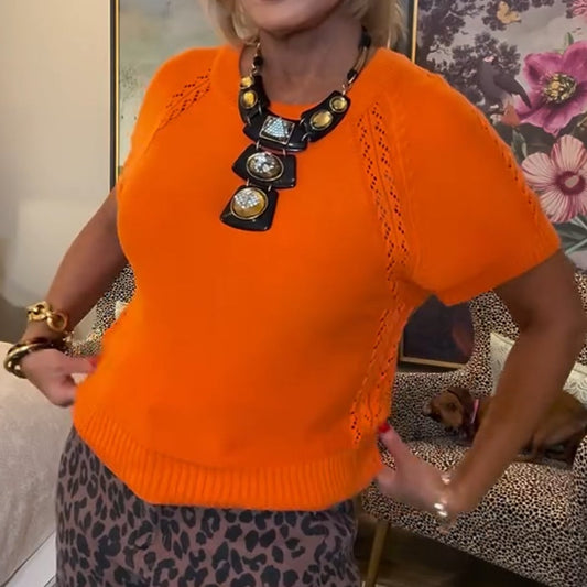 Casual Knit Crewneck Top