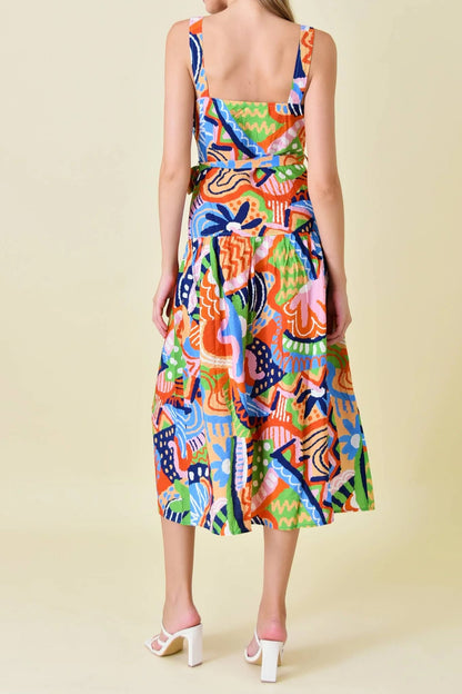 Colorful Midi Shirt Dress