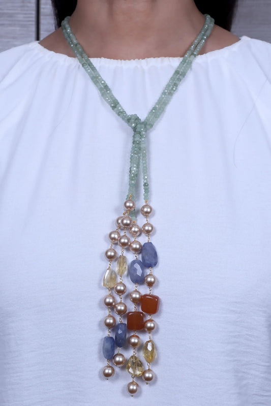 Mint Emerald Lasso Necklace