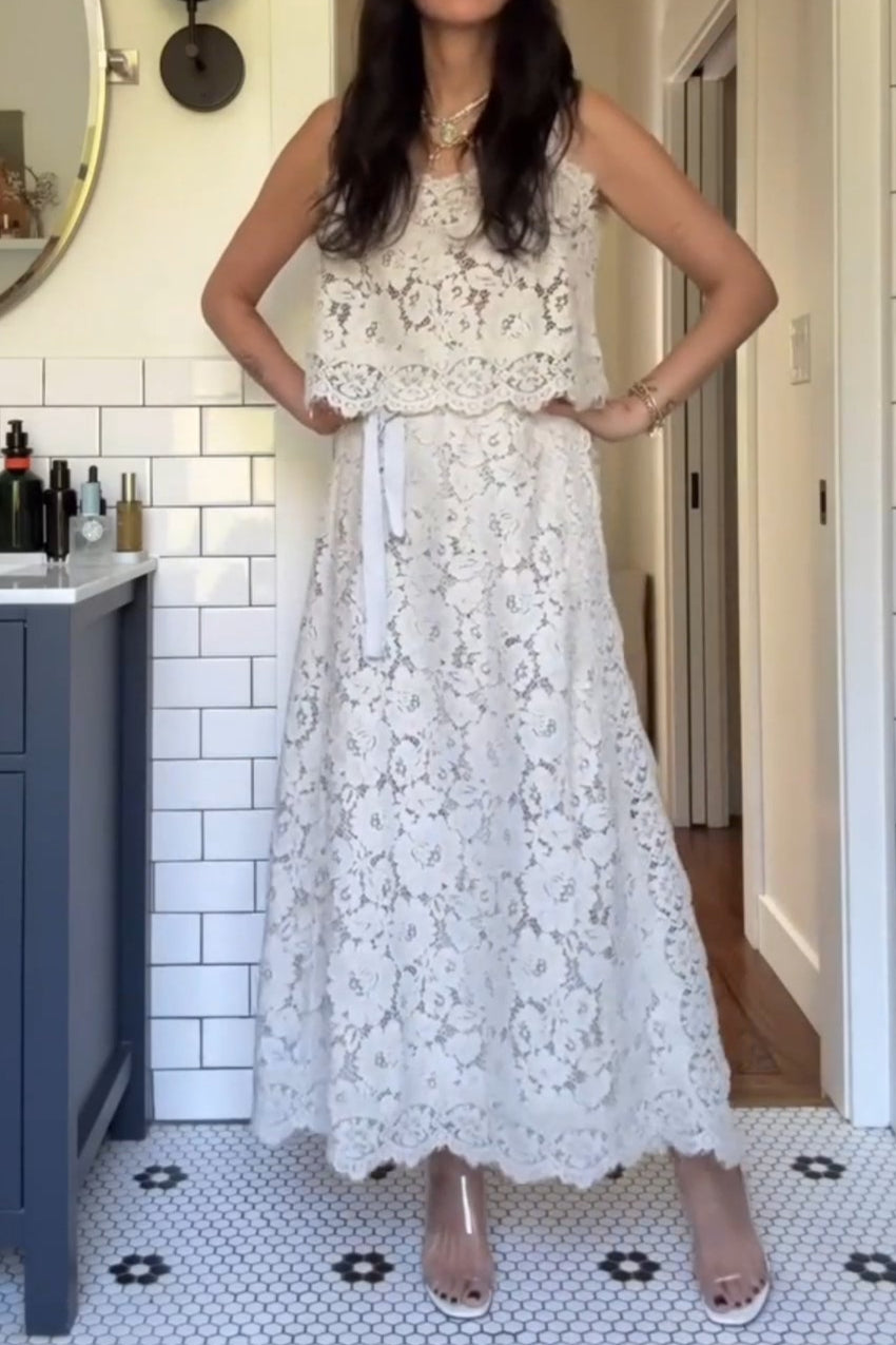 Lace Cami and Lace Wrap Skirt