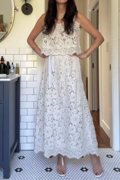 Lace Cami and Lace Wrap Skirt