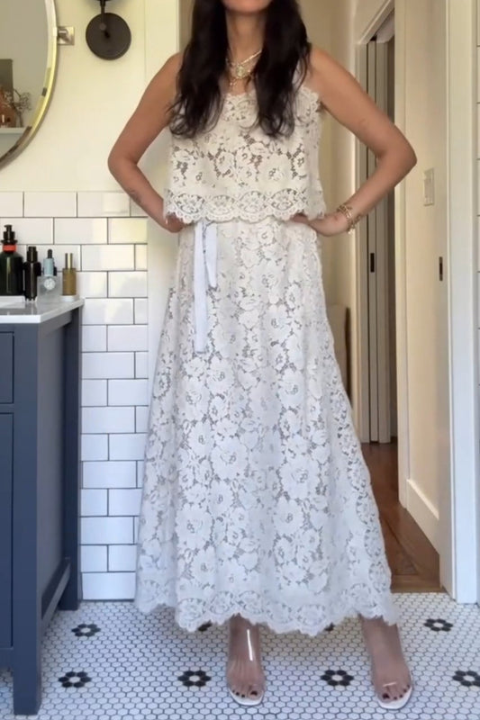 Lace Cami and Lace Wrap Skirt
