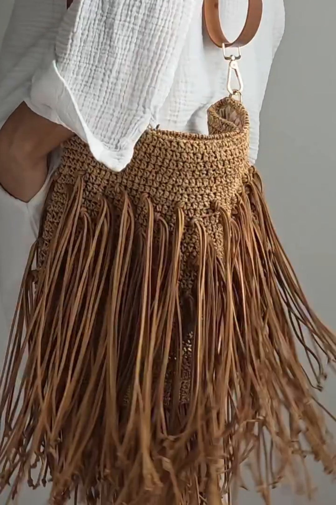 Knitted Tasser Bag