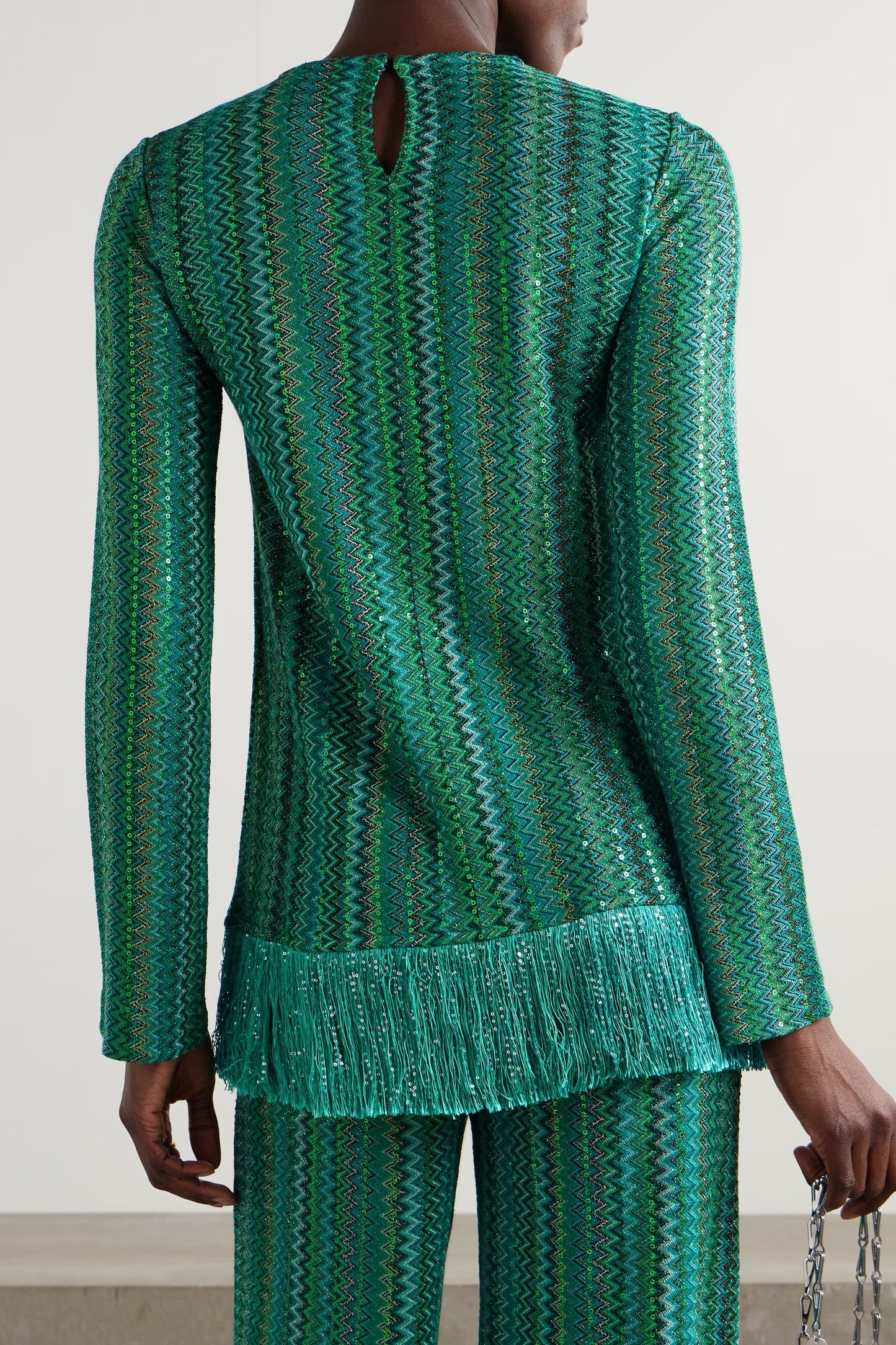 Elegant Striped Tassel Suit
