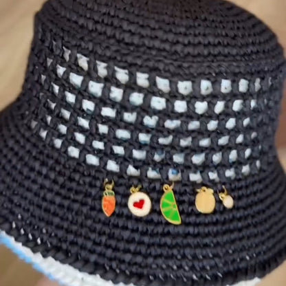 Solid Color Woven Fisherman Hat