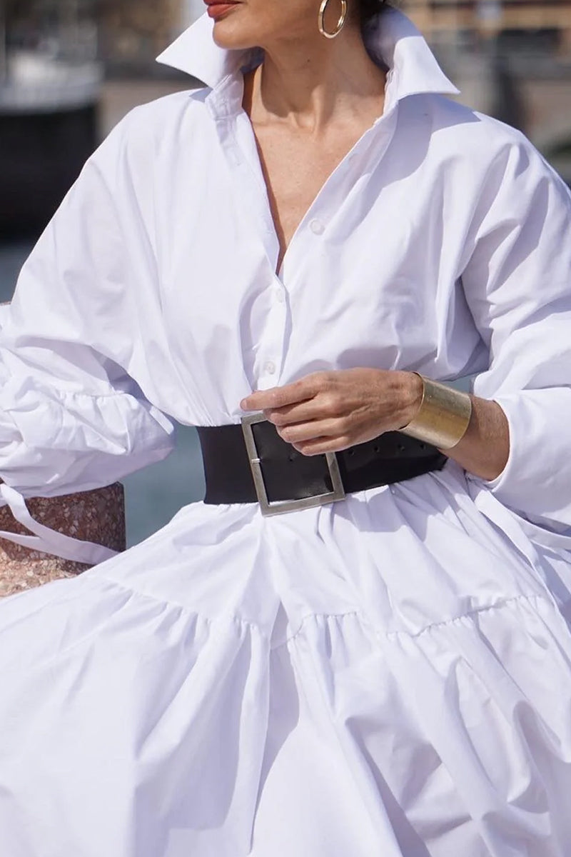 Lel Long Sleeve Casual Long Dress