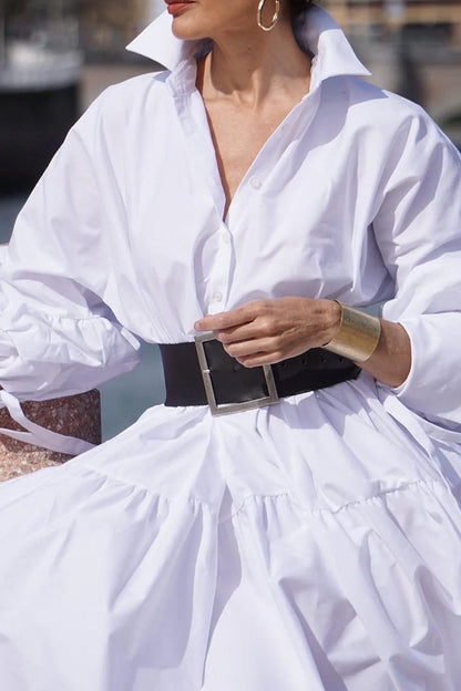 Lel Long Sleeve Casual Long Dress