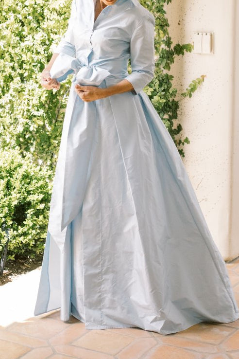 Solid Color Long Shirt Dress