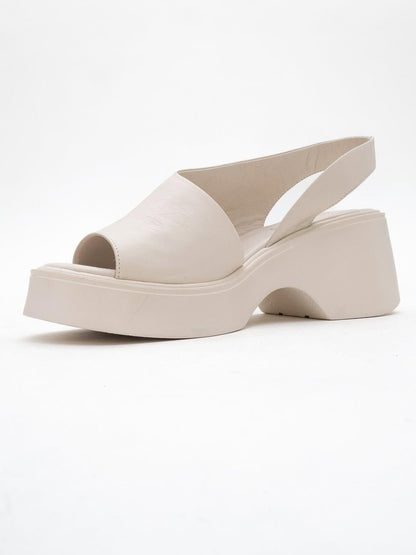 Arched Sole Side Cutout Wedge Sandals