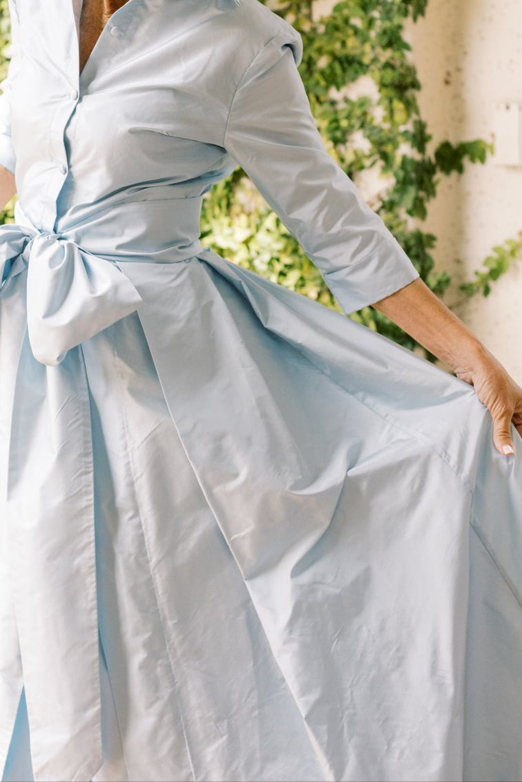 Solid Color Long Shirt Dress