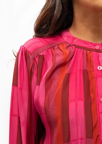 Red Mosaic Casual Dress