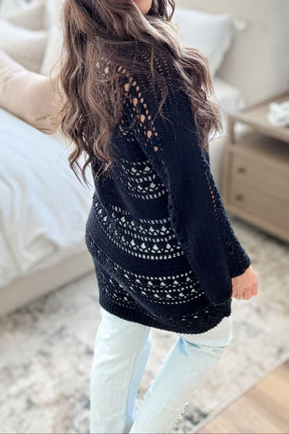 Knit Cutout Cardigan