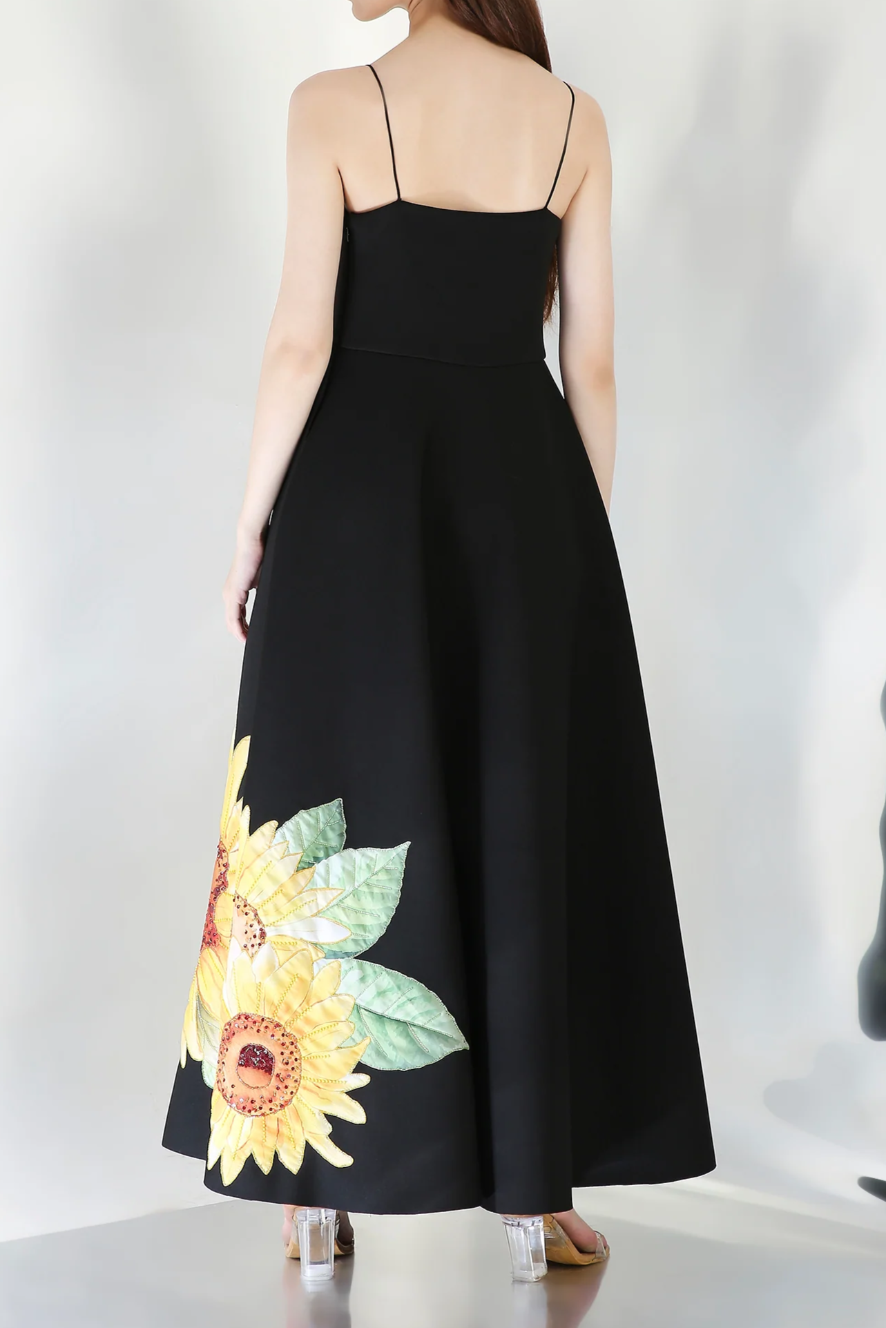 Sleeveless Large Printed Bow Dress