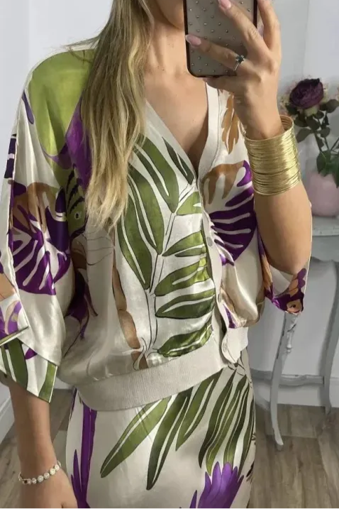 Elegant V-Neck-Two-Piece Dress