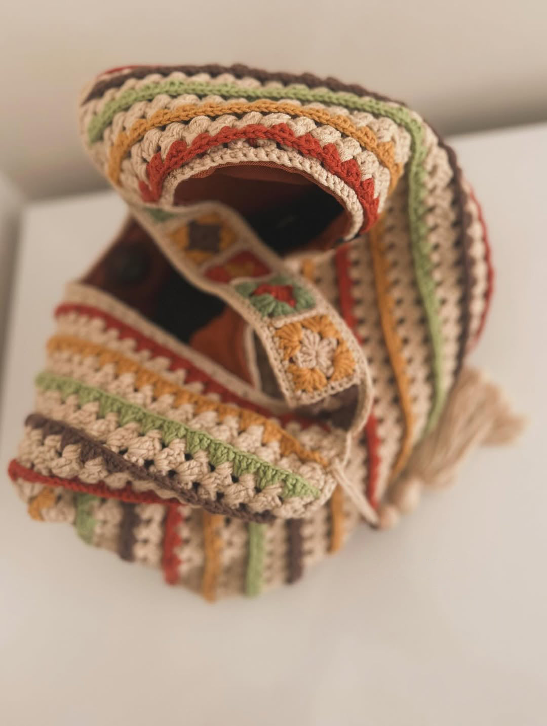Multicolor Crochet Shoulder Bag