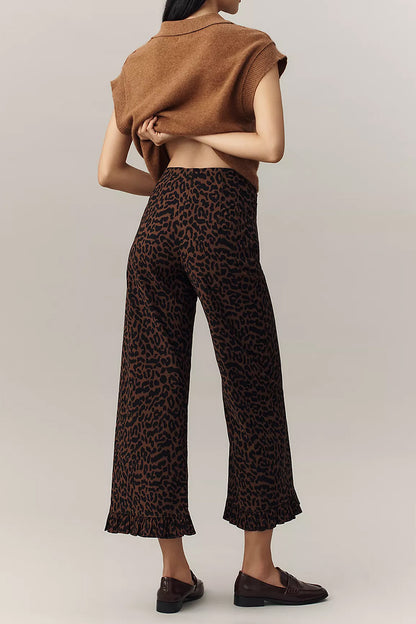 Leopard-print Lace Pants