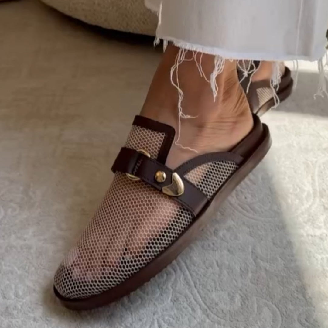 Leather Buckle Sandals