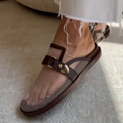 Leather Buckle Sandals