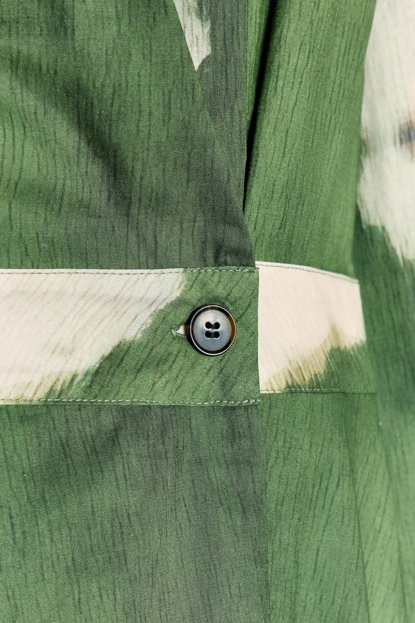 Gradient Green Creative Print Shirtdress