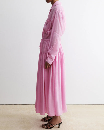 Loose Shirt Pocket Dress