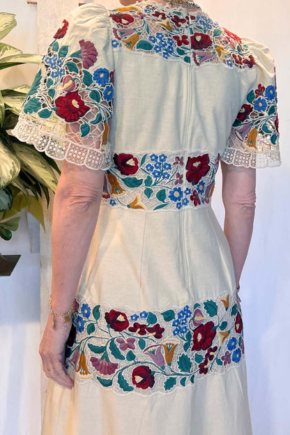 Elegant Flower Lace Patchwork Dress