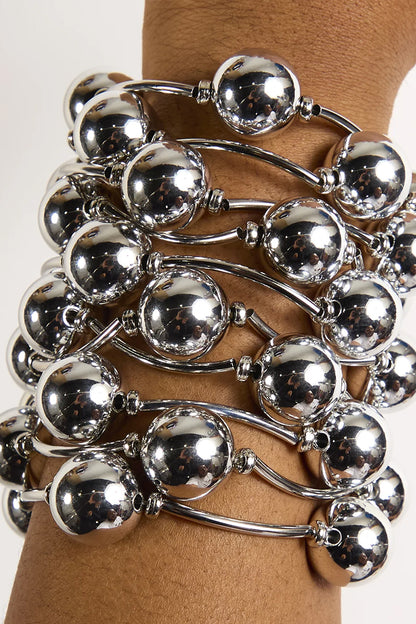 Stacked Metal Bead Bracelet
