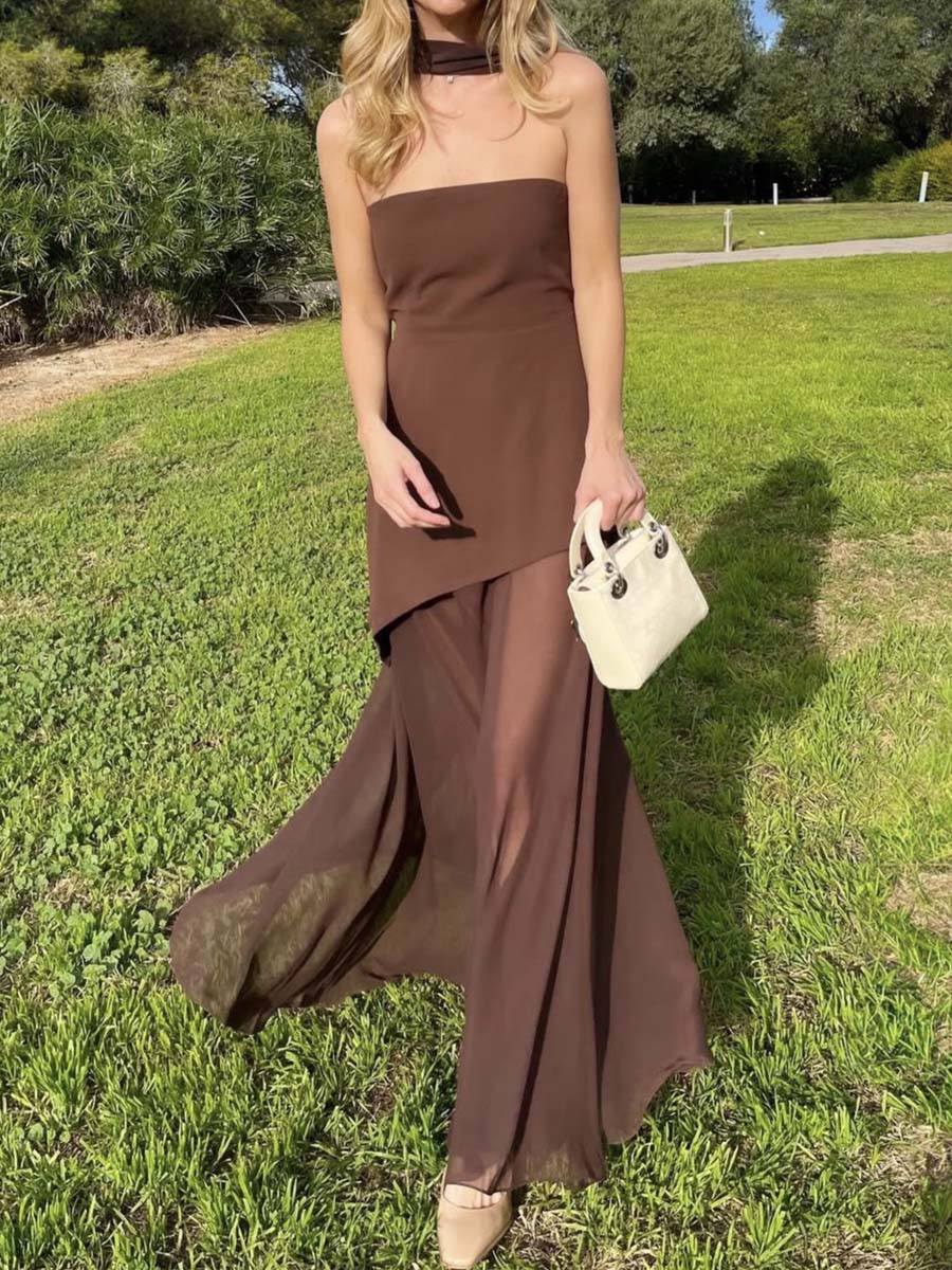 Elegant Fashion Strapless Dress