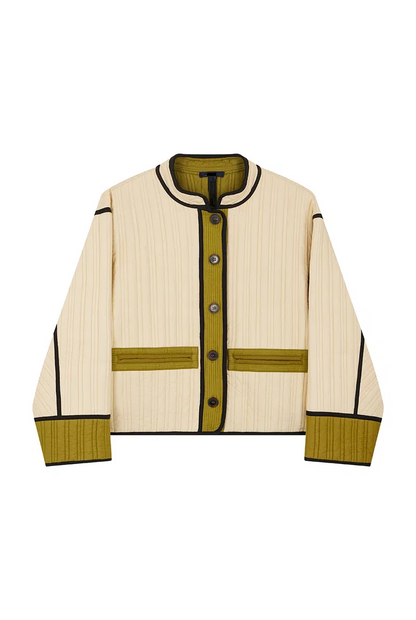 Fashion Contrast Color Women's Cotton Coat Women's Cotton Coat