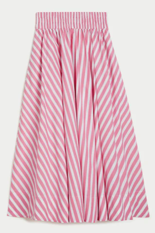 Cotton Poplin Cropped Top and Circle Skirt