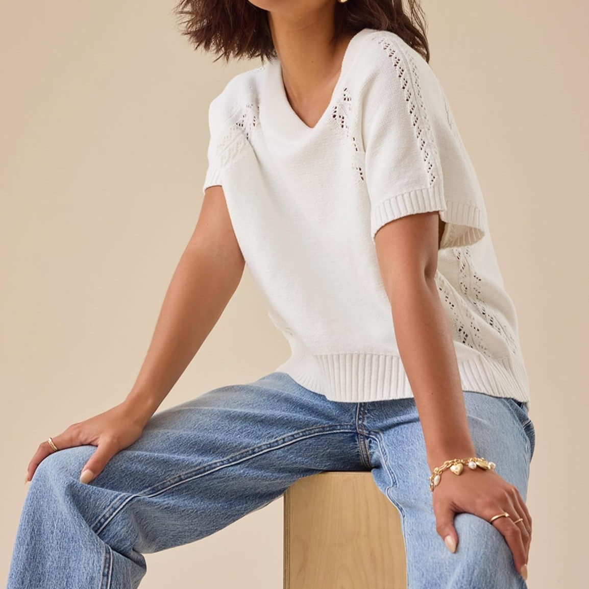 Casual Knit Crewneck Top