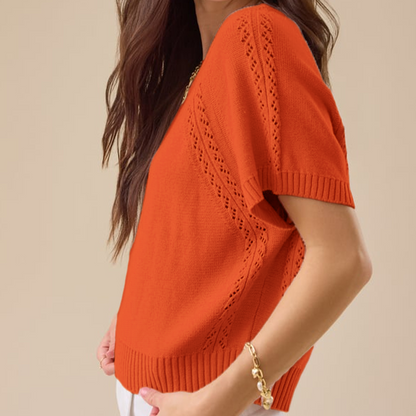 Casual Knit Crewneck Top