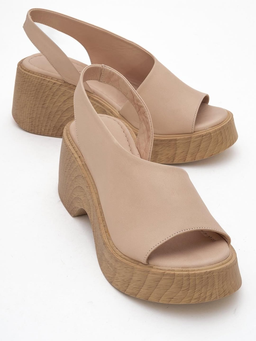 Arched Sole Side Cutout Wedge Sandals