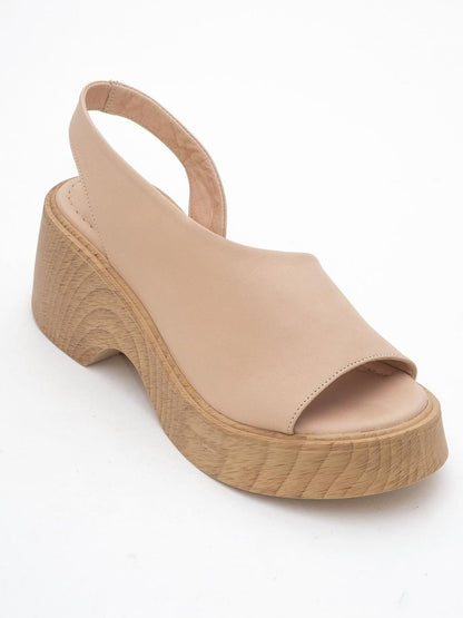 Arched Sole Side Cutout Wedge Sandals