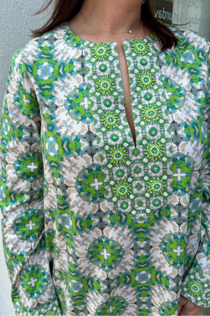 Green Fashion Floral Dress