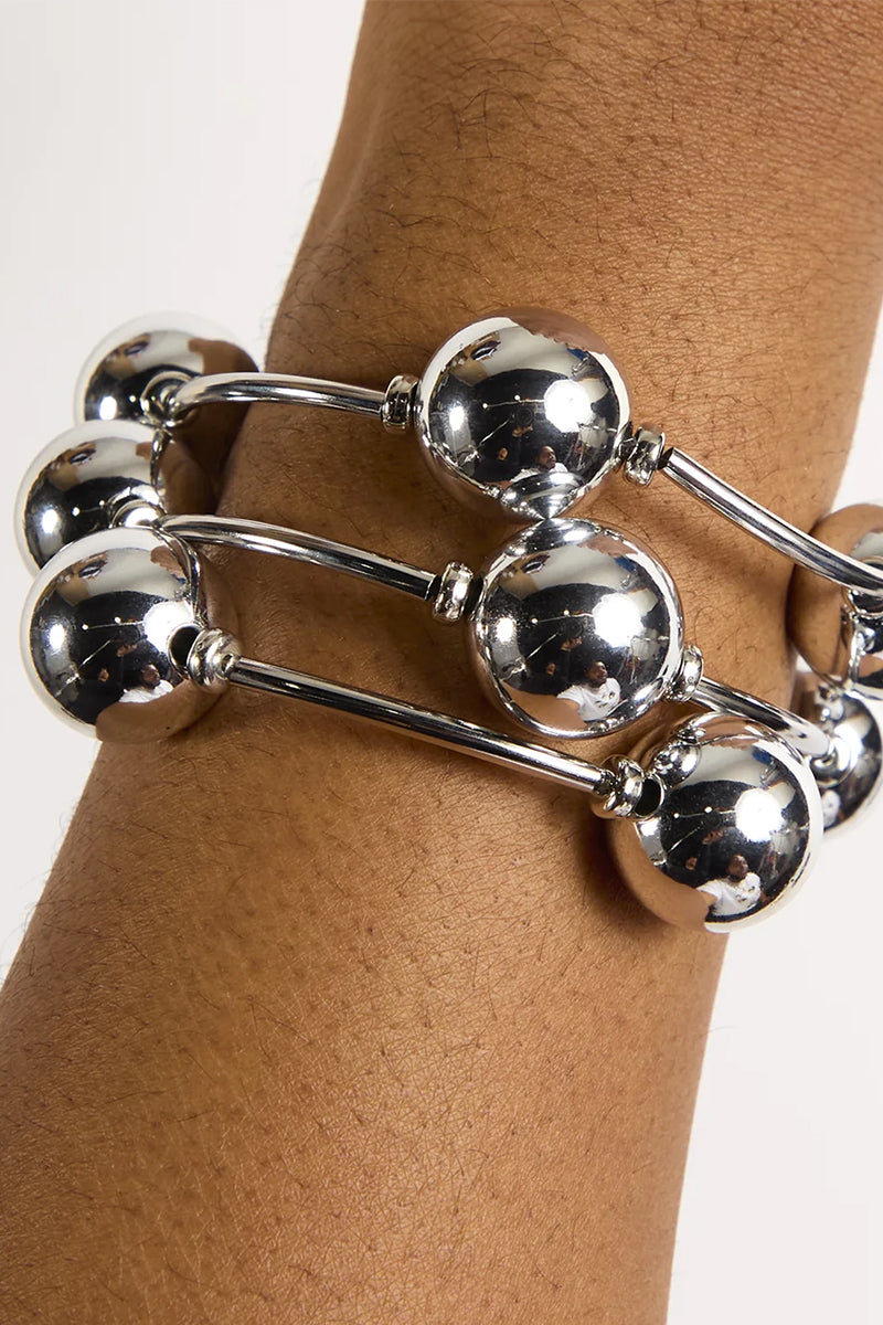 Stacked Metal Bead Bracelet