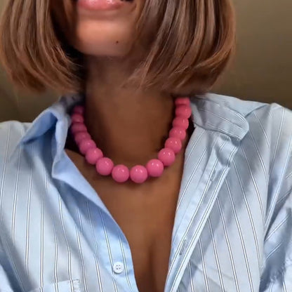 Solid Beaded Clavicle Chain