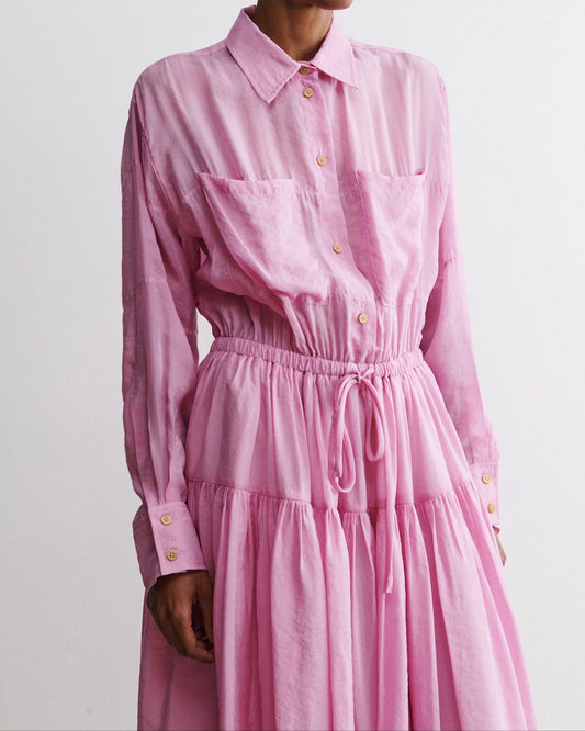 Loose Shirt Pocket Dress